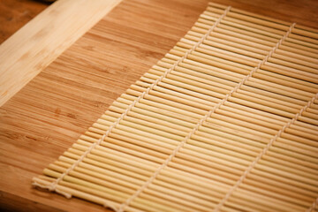 Homemade sushi roll preparation – in progress 