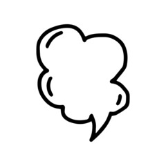 Speech bubble line vector doodle simple icon