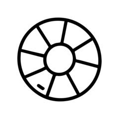 Naklejka premium Circle loading black line vector doodle simple icon