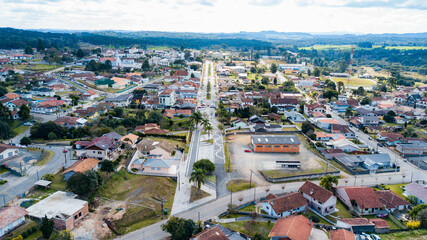 Campo Alegre SC - Aerial view of the city of Campo Alegre, Santa Catarina