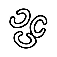 Bacteria black line vector doodle icon design