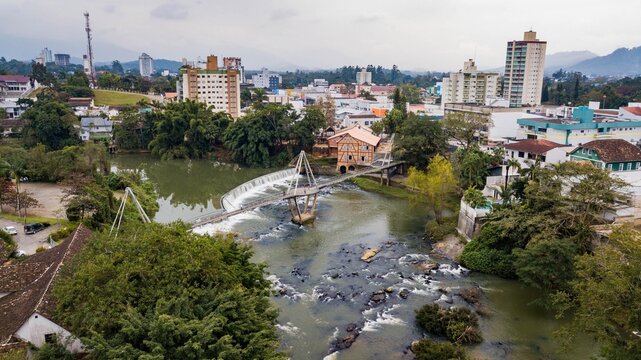 Timb&oacute; SC - Jardim do Imigrante tourist complex and city of Timb&oacute;, Santa Catarina, Brazil