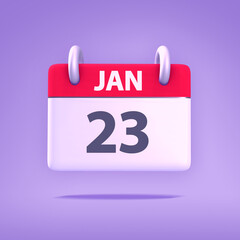 3D Calendar - January 23rd