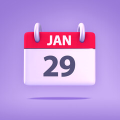 3D Calendar - January 29th