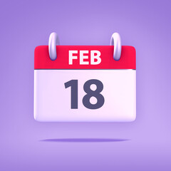 3D Calendar - February 18th