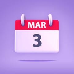 3D Calendar - March 3rd