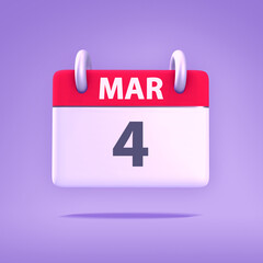 3D Calendar - March 4th
