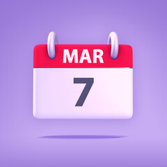 3D Calendar - March 7th
