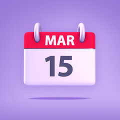 3D Calendar - March 15th