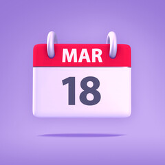 3D Calendar - March 18th
