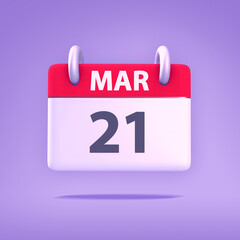 3D Calendar - March 21st