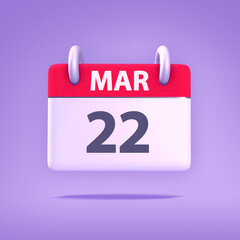 3D Calendar - March 22nd