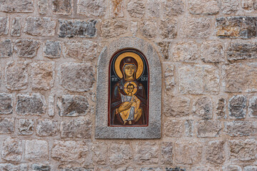 Icon on the wall of the monastery