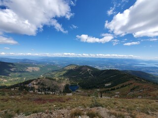 Obraz premium Schweitzer Mountain in the Summer