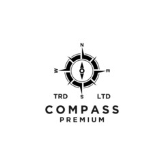 Premium compass vector black logo icon design