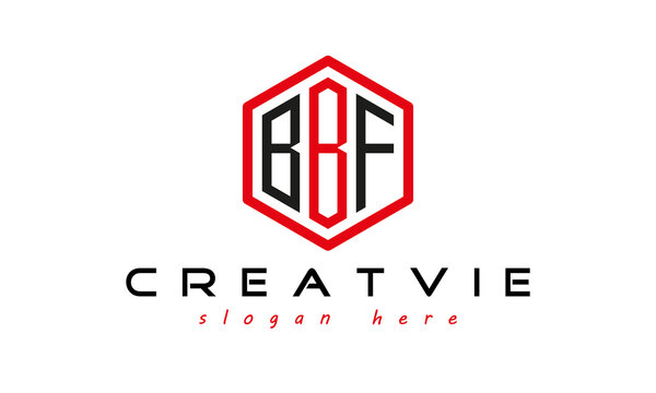 letters logo, letters BBF modern unique minimalist creative polygon logo design, vector template