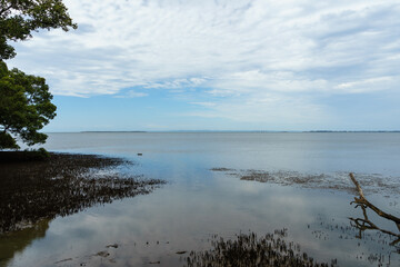 Clouds over the bay at Wynnum, Queensland, Australia 