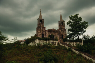 Fototapeta na wymiar Rustic rural church in mocorito sinaloa magical town adventure and history