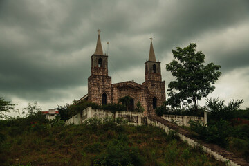 Fototapeta na wymiar Rustic rural church in mocorito sinaloa magical town adventure and history