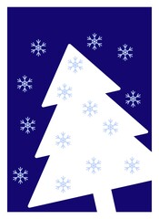 Fototapeta na wymiar blue christmas background with snowflakes