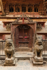 ネパール　カトマンズのタメル地区にあるヒンドゥー教の寺院