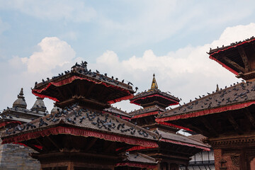 ネパール　カトマンズのダルバール広場に建つヒンドゥー教のジャガンナート寺院