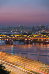 Obraz na płótnie Canvas 한강/Hanriver/Bridge/lake
