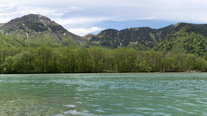 lake and mountains