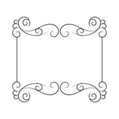 Beautiful vintage monogram frame vector ornate calligraphic design element