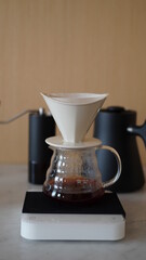 Fototapeta na wymiar coffee pot and coffee grinder