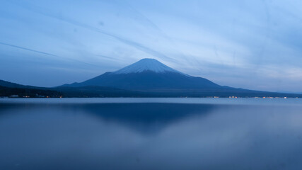 mountain and lake