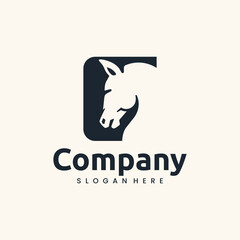 head of horse , logo design inspiration