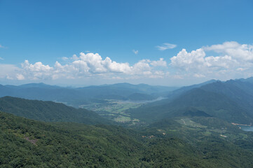 Fototapeta premium Beautiful natural scenery at the top of the mountain