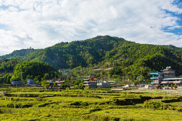 Fototapeta na wymiar ネパール　ポカラの郊外の風景