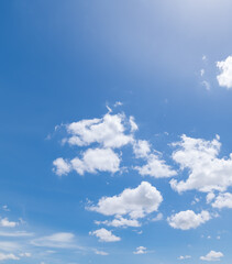 Panoramic view of clear blue sky and clouds, clouds with background.