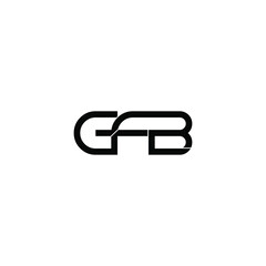 gfb initial letter monogram logo design