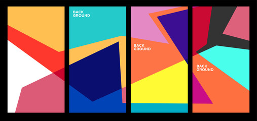 Vector Colorful Abstract Geometric and Liquid Background