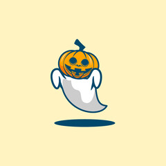 ghost halloween pumpkin