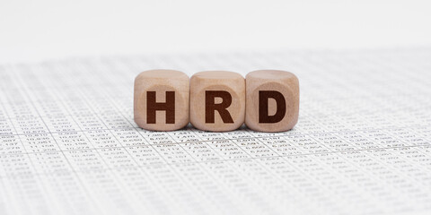 There are cubes on the reporting documents with the inscription - HRD