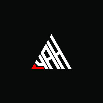 YAH letter logo creative design. YAH unique design
