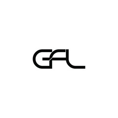 gfl initial letter monogram logo design