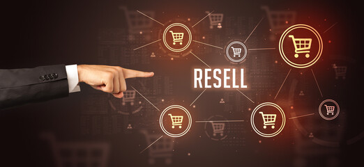 Close-Up of cropped hand pointing