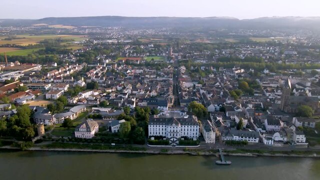 Beautiful clip reaching over the  Engers castle, in Germany