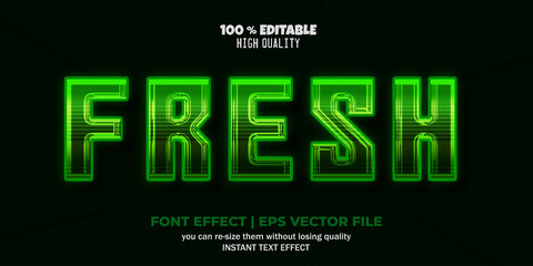 Fresh editable text effect  text style template