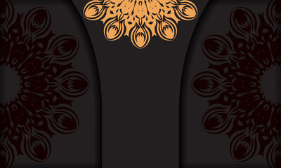 Luxury background with islamic arabesque ornament on dark surface. Template for wedding invitation, card, cover