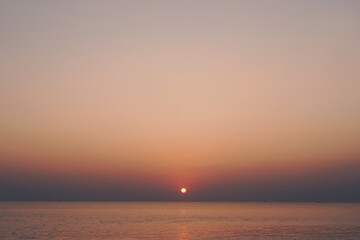 Tropical nature clean beach sunset sky time with sun light.