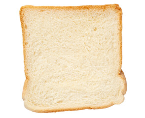 Slice of bread on the white background and isolated with clipping path