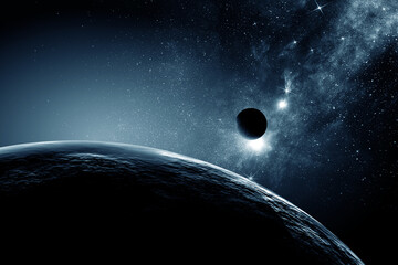 Image of outer space. . Mixed media