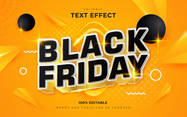 Black friday 3d text effects style