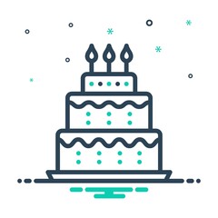 Mix icon for cake